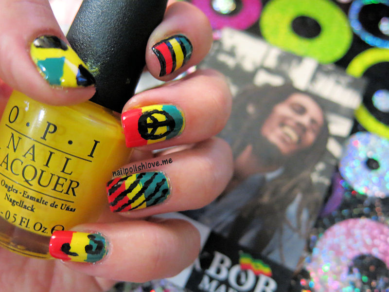 B de Bob Marley | Adrix Nails: Uñas, barnices, nail art!♥